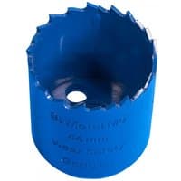 Blue Sealey HSS hole saw blade Ø44mm with jagged cutting edge and center hole.