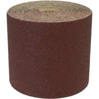 Sealey sanding roll, 115mm x 10m, very coarse 40 grit, cylindrical shape, brown abrasive surface.
