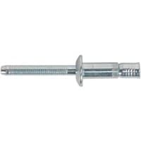 Sealey zinc plated steel structural rivet, silver finish, cylindrical body with a long mandrel and flared head.