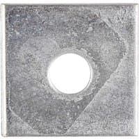 Square zinc-plated washer by Timco, featuring a central hole and textured metallic finish.