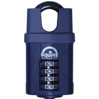 Blue Squire CP40CS combination padlock with 4-wheel dial and closed shackle, 40mm size.