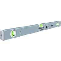 Silver Stabila 80U-2 spirit level with two green bubble vials and black branding text.
