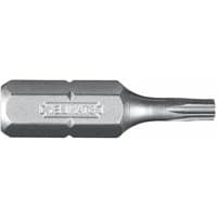 Stanley Torx insert bit Tx30, silver, 25mm length, hexagonal base, grooved tip, box of 25.