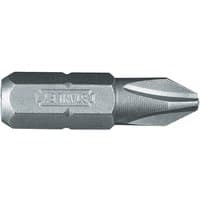 Stanley Phillips bit Ph1 x 25mm, silver steel, hexagonal base, precision tip, engraved logo, pack of 25.
