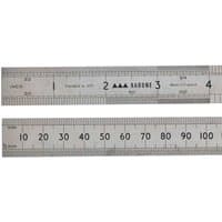 Stanley 64R Engineers Steel Rustless Rule, silver with metric and imperial markings, durable and precise.