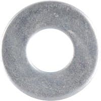 Steel washer by Timco, zinc plated, circular with central hole, smooth silver finish.