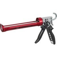 Red and black Tajima Convoy Super 26 sealant gun with ergonomic handle and high ratio trigger mechanism.