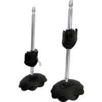 Telesteps Adjustable Safety Feet with silver telescopic rods and black rubber bases for ladder stability.