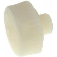 White nylon replacement face with ridged edges and threaded base for Thor 76-720NF, 63mm diameter.
