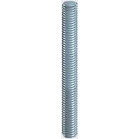 Threaded zinc bar, silver, cylindrical, M12 x 1000mm, with visible spiral threads, part of a 10-piece bundle by TIMCO.