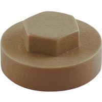 Merlin grey Timco hex head cover cap, 16mm, with a smooth round base and raised hexagonal top.