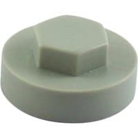 Goosewing grey TIMCO hex head cover cap, 19mm, with a smooth round base and raised hexagonal top.