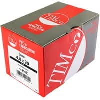 Timco 218Z box for zinc window screws, red and gray with product details, 4.8 x 30 size label visible.