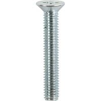 Zinc-plated M5 x 20mm TIMCO countersunk machine screw with PZ drive, threaded shaft, box of 100.