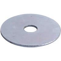 Zinc-plated TIMCO penny washer, M6 x 25mm, circular with a central hole, smooth metallic finish.