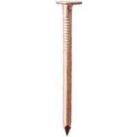 Copper clout nail by TIMCO, 50mm length, 3.35mm diameter, flat head, smooth shank.