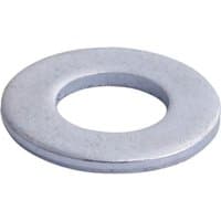 Zinc-plated TIMCO M6 round washer with central hole, smooth silver finish, durable for secure fastening, box of 500.