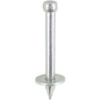 TIMCO zinc masonry nail with washer, 30mm length, 3.70mm diameter, smooth shank, pointed tip, box of 100.