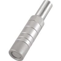 Silver cylindrical Trend arbor with grooved design for 12mm bore groover blades, featuring a smooth metallic finish.