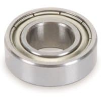 Metallic circular bearing, 39mm diameter, 12mm bore, with smooth silver finish and inner groove detailing.