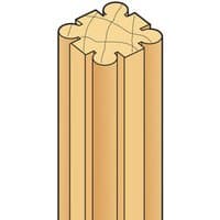 Bearing guided corner bead cutter with a cylindrical shape and intricate cutting edges, by Trend.