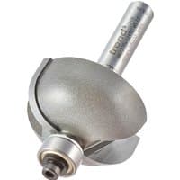 Trend Bearing Guided Cove Cutter, 9.5mm radius, silver with cylindrical shank and curved cutting edge.