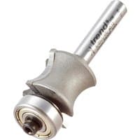 Trend Bearing Sunk Bead Router Cutter, silver with a curved blade and cylindrical shank, featuring a ball bearing guide.