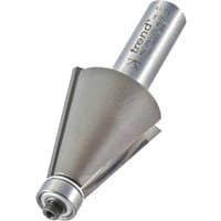 Silver Trend bevel bearing guided router cutter with conical blade and cylindrical shank.