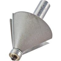 Bevel cutter with silver metallic finish, conical shape, and cylindrical shank, labeled "Trend" on the side.