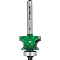 Trend C130X1/4TC corner bead cutter with silver shaft, green body, and bearing guide for 4.8mm radius edges.