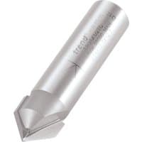 Silver Trend chamfer V groove cutter with 45-degree angle and cylindrical shank.