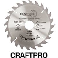 Circular saw blade with 30 teeth, 184mm diameter, 16mm bore, silver with black text and Trend logo.