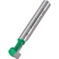 Silver Trend CRAFTPRO Keyhole Router Cutter with green tip and engraved branding on the shaft.