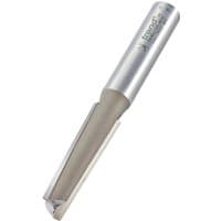 Silver Trend Down Cut Shear Two Flute Router Cutter with cylindrical shank and sharp dual cutting edges.