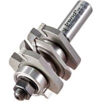 Trend Easyset Bearing Guided Flat Classic router bit set with silver cylindrical shank and dual cutting blades.