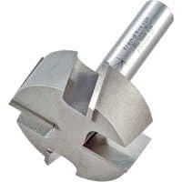 Trend Large Tenon Router Cutter, silver with a cylindrical shank and four cutting edges.