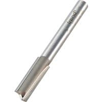 Silver Trend Leigh Dovetail Jig Straight Router Cutter with cylindrical shank and two cutting flutes.