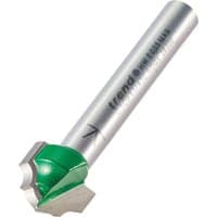Trend Ogee Panel router bit, silver shaft, green and silver cutting edge, 3.2mm radius.