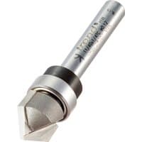 Trend panel mould cutter, silver with engraved text, sharp angled cutting edge, cylindrical shank.