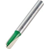 Silver Trend router bit with green tip, 3mm radius, 6mm diameter, and engraved branding.