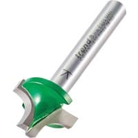 Trend Sash Bar cutter with green tip, 6.3mm radius, 19.1mm cut, silver shaft, single piece.