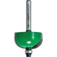 Trend Self Guided Radius cutter, silver shaft, green rounded base, 12.7mm diameter, single unit C063X1/4TC.