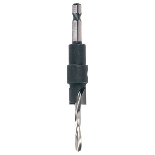 Trend Snappy TCT counterbore drill bit with a silver metal drill tip, black plastic shank, and hexagonal drive for secure attachment to power tools.