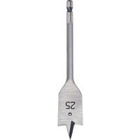Silver Trend Snappy flat bit, 10mm, with hex shank and sharp spade tip for wood drilling.