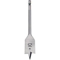 Silver Trend Snappy flat bit, 19mm, with hex shank and pointed tip for precision drilling.