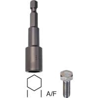 Black Trend Snappy Magnetic Nut Driver with hex shank and magnetic tip, shown with a hex bolt.