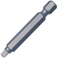Trend Snappy Square No3 bit, hexagonal shank, silver finish, pack of 3, durable steel construction.