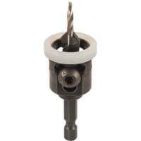 Black Trend Snappy drill countersink with silver bit and white depth stop ring.