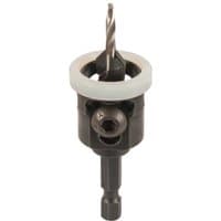 Black Trend Snappy TCT drill countersink with silver drill bit and white depth stop ring.