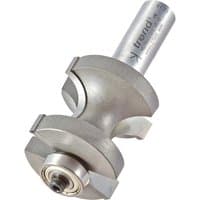 Trend Staff Bead Bearing Guided Router Cutter with silver cylindrical shank and dual curved cutting edges.